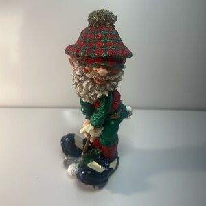 Vintage Santa Claus Playing Golf Figurine 8.5”Golfer Cap Club Ball Shoes Ceramic